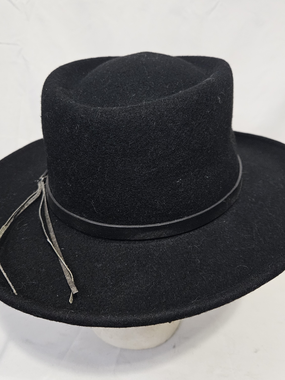 Conner Quincy Gambler 100% Australian Wool Black Wide-Brim Crushable Hat - Picture 5 of 14
